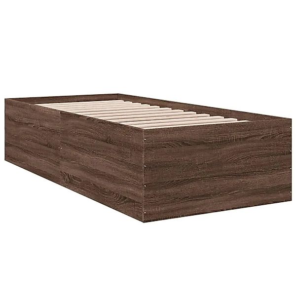 vidaXL Bettgestell Braun Eichen-Optik 100x200 cm Holzwerkstoff 3280964 günstig online kaufen