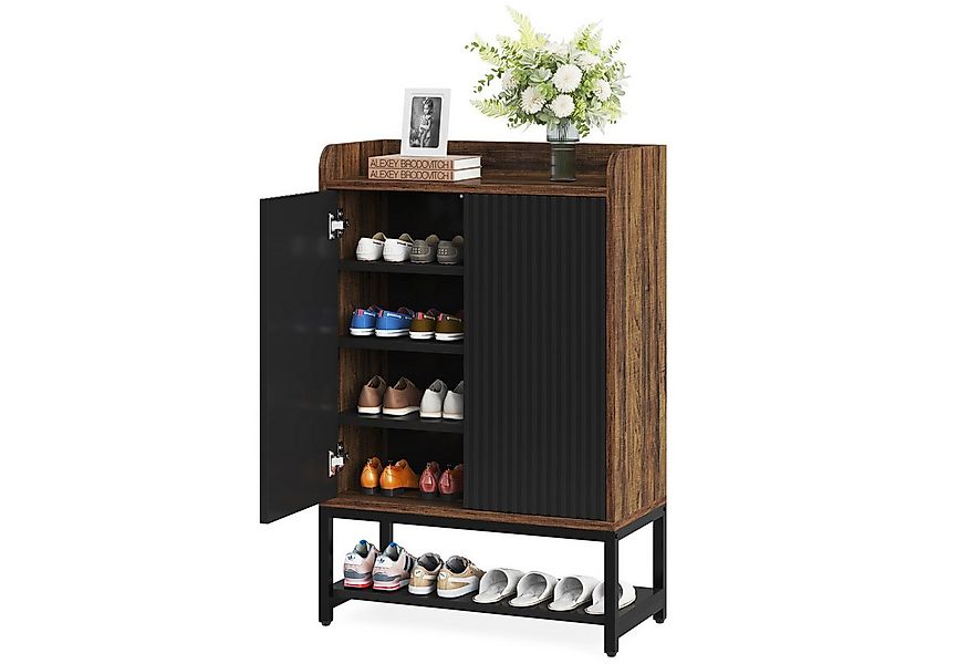 Tribesigns Schuhschrank Schuhregal mit Türen, 5-Tier-Schuh-Lagerung Schrank günstig online kaufen