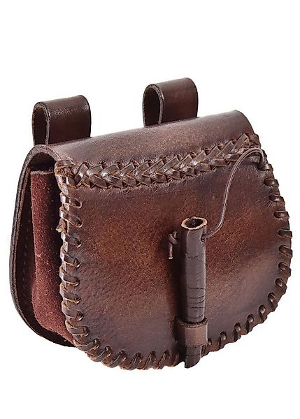 Battle Merchant Kostüm Kleine Gürteltasche aus Leder, Braun günstig online kaufen
