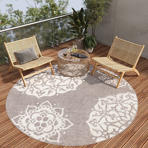 Tapiso Outdoorteppich PATIO, rund, Höhe: 6 günstig online kaufen