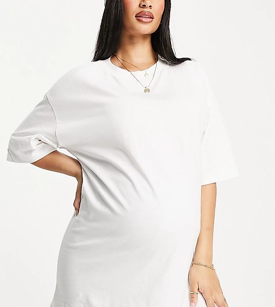 Topshop Maternity – Schlichtes Oversize-T-Shirt in Weiß günstig online kaufen