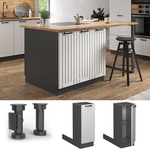 Vicco Unterschrank Fame-Line, Weiß Landhaus/Anthrazit, 30 günstig online kaufen