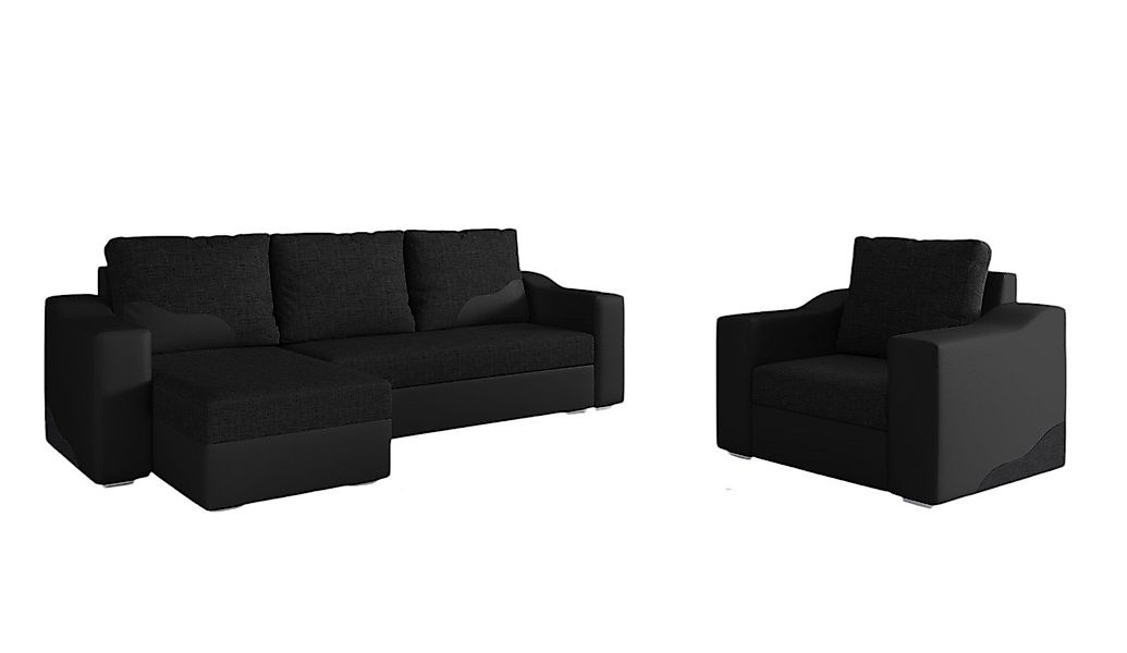 Fun Möbel Polstergarnitur Sofaset Ecksofa COLLIN günstig online kaufen