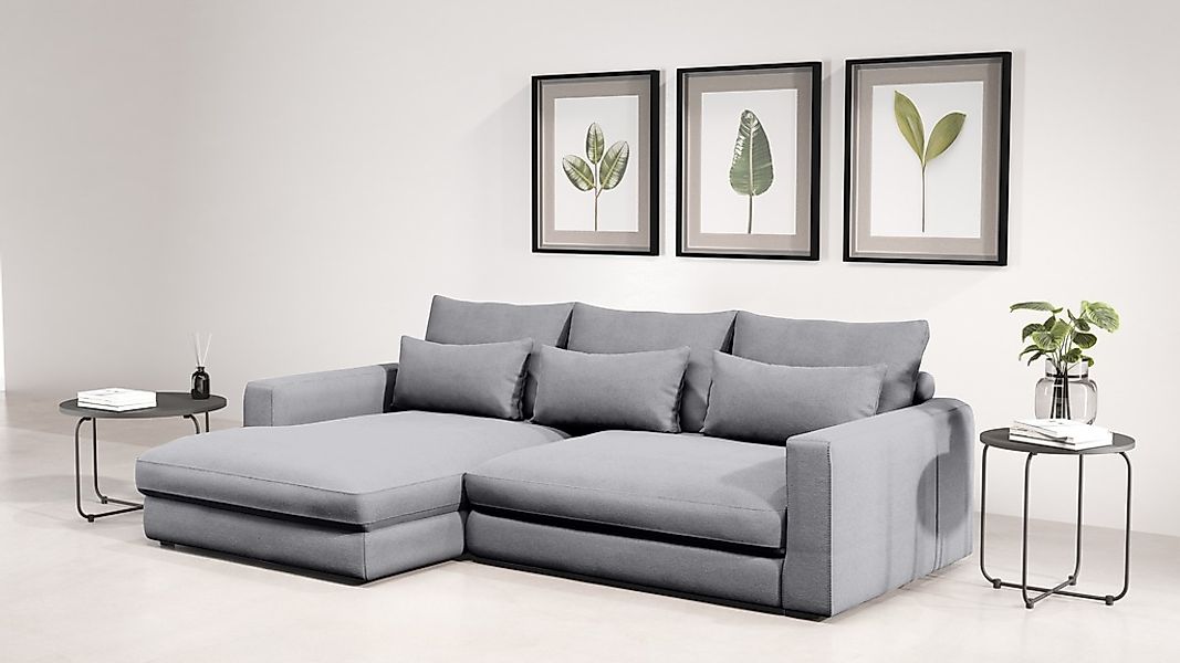 Home affaire Ecksofa "Darwin, viele Kissen, extra tiefe Sitzfläche, 271/89/ günstig online kaufen