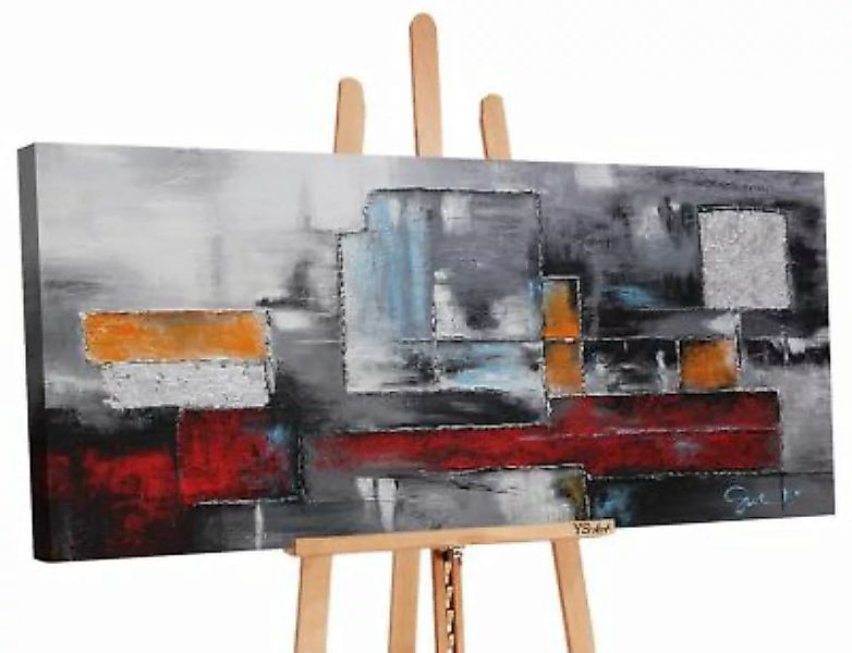 YS-Art™ Gemälde YS-Art Großes Buntes Wandbild „Abstraktion“ auf Leinwand ha günstig online kaufen