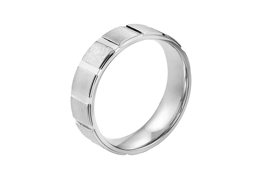 meditoys Fingerring Herren-Edelstahlring · Querrillen · gebürstet · Breite: günstig online kaufen