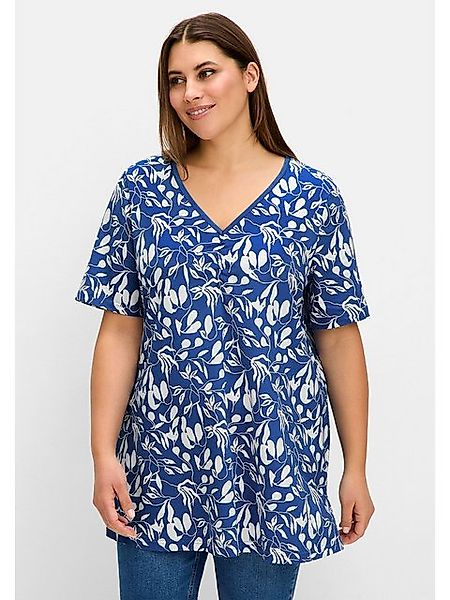 Sheego T-Shirt Große Größen mit Blumendruck, in leichter A-Linie günstig online kaufen