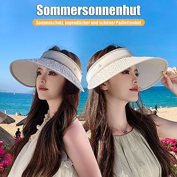 Refttenw Sonnenhut Sport Sonnenblende,Verstellbare Glänzende Sommerkappe,gr günstig online kaufen