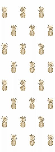 queence Vinyltapete »Ananas-Gold«, bedruckt-tropisch, 90x250cm, selbstklebe günstig online kaufen