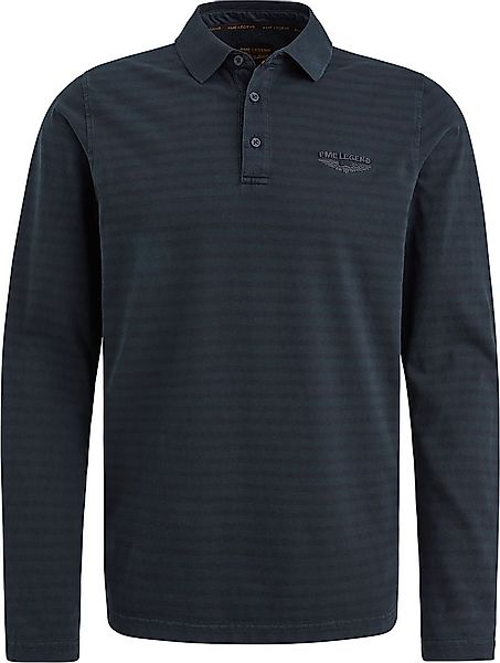 PME Legend Longsleeve Poloshirt Streifen Navy - Größe M günstig online kaufen