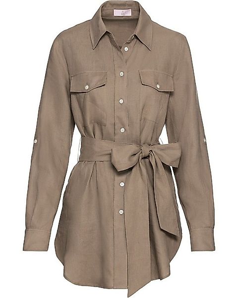 Brigitte von Schönfels Hemdbluse Lange Bluse mit Bindegürtel günstig online kaufen