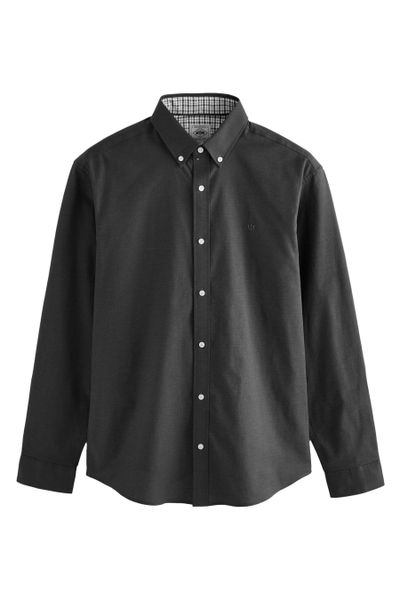Next Langarmhemd Langärmeliges Oxfordhemd mit Stretch günstig online kaufen