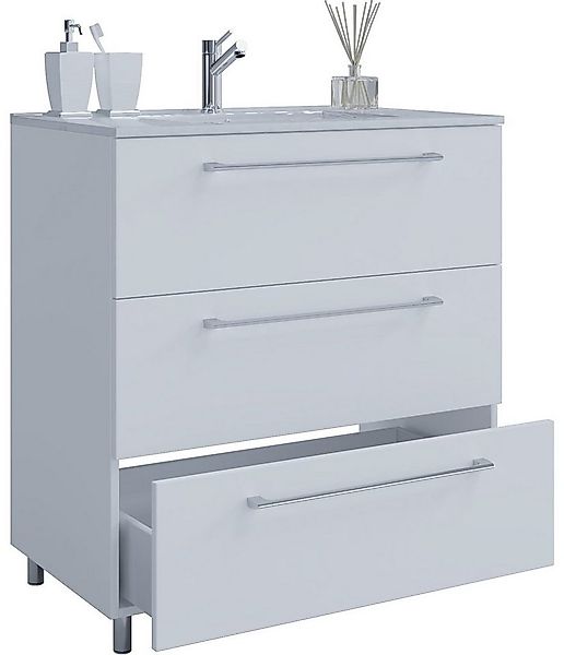 VCM Badmöbel-Set 2-tlg. Waschplatz Waschtisch Badinos 3 Schublade, (2-St., günstig online kaufen