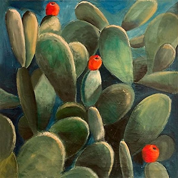 queence Leinwandbild "Cactus de Felanitx", Pflanzen-Kunst-Pflanzenbilder-Bl günstig online kaufen