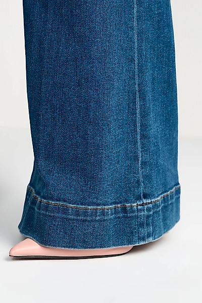 RICHROYAL Weite Jeans NOS MR SC F Blue Hoher Bund, weites Bein, dezente Was günstig online kaufen