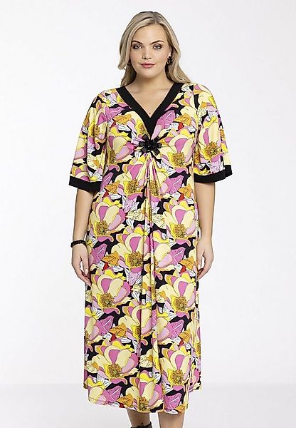 YOEK A-Linien-Kleid Damen Kleid Große Größen mit floralem Druck günstig online kaufen