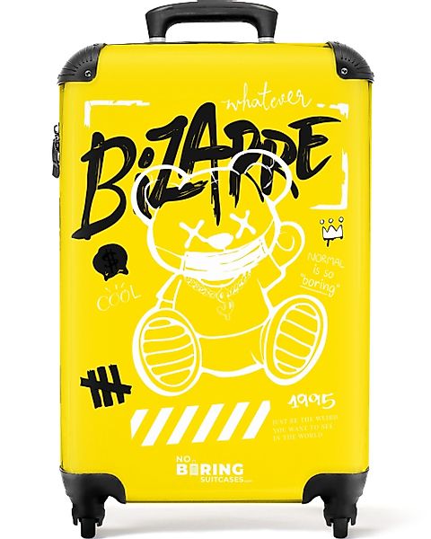 NoBoringSuitcases.com© Hartschalen-Trolley Graffiti-Kunst eines Teddys auf günstig online kaufen