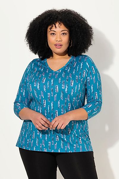 Ulla Popken Longshirt Longshirt A-Linie V-Ausschnitt günstig online kaufen