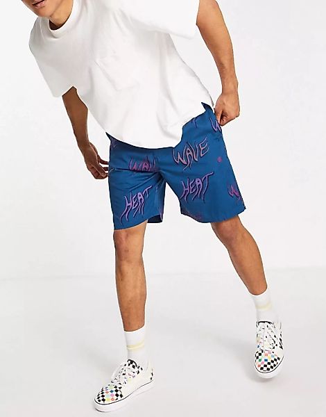 Carhartt WIP – Heatwave – Shorts in Blau mit Print günstig online kaufen