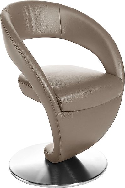 K+W Komfort & Wohnen Drehstuhl "Wave" () Design-Drehstuhl, Drehteller in Ed günstig online kaufen