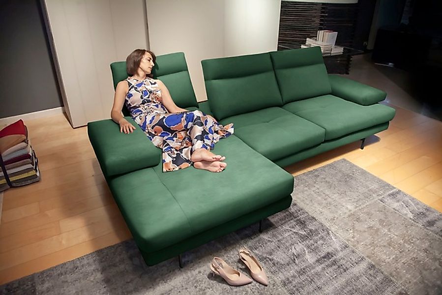 CALIA ITALIA Ecksofa »Toby Wing, Komfortsofa der Extraklasse, bequem, L-For günstig online kaufen