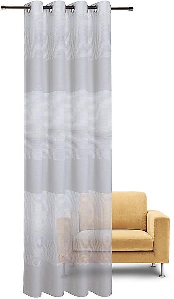 Gerster Vorhang "Kelly" HxB: 235x140, Moderner Ösenschal gestreift günstig online kaufen