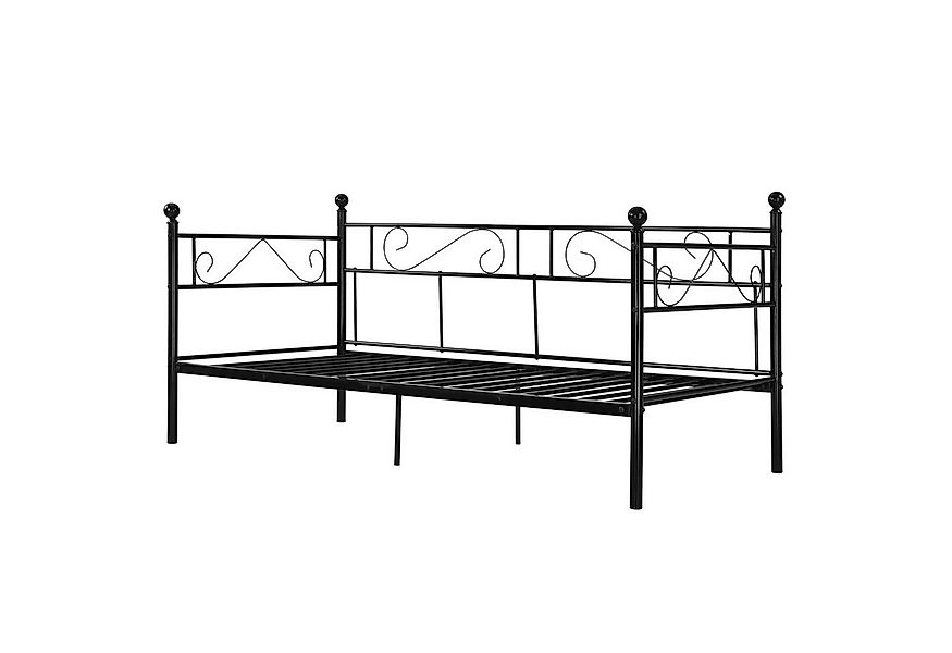 en.casa Metallbett, »Granada« 90x200 cm Stahl Schwarz günstig online kaufen