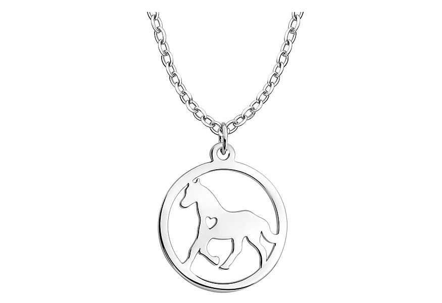 Sofia Milani Kette mit Anhänger Kreis Pferd, 925 Silber Damen Schmuck - N07 günstig online kaufen