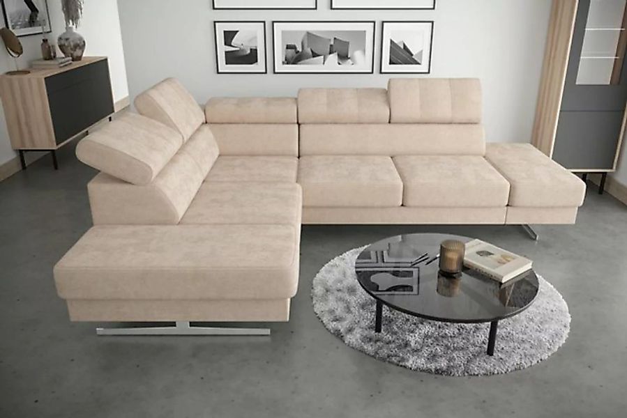 JVmoebel Ecksofa, Luxus Möbel Ecksofa L Form Couch Design Polsterung Textil günstig online kaufen