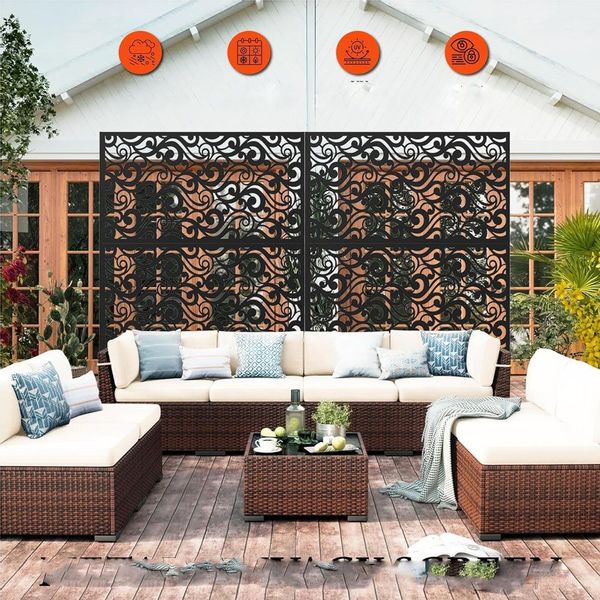 GarveeMore Paravent Metall Privatsphäre Bildschirm im günstig online kaufen