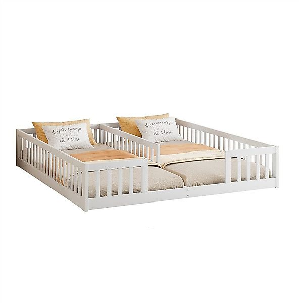 Sweiko Polsterbett Doppelbett Kinderbett mit Sicherheitsgitter günstig online kaufen