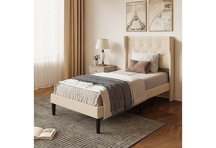 Bealife Bettgestell mit Kopfteil und Lattenrost, Doppelbett, Einzelbett,3 M günstig online kaufen