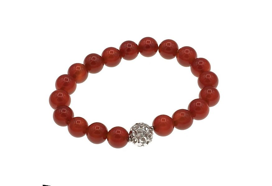 Bella Carina Perlenarmband Armband mit Karneol Perlen 10 mm und Silberperle günstig online kaufen