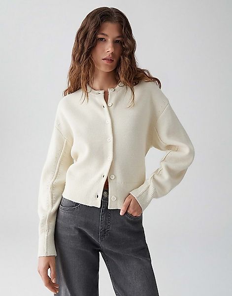 OPUS Strickjacke DAFILA in Milano-Strick überschnittene Schulter mit Langar günstig online kaufen