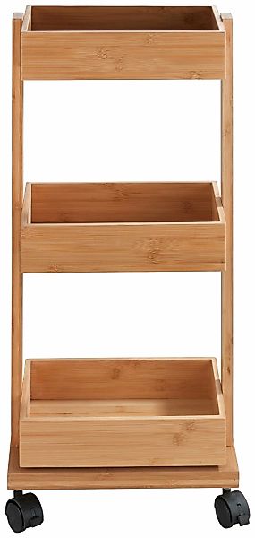 WENKO Rollwagen "Regal Tortona" Badezimmer-Schrank mit 3 Ablagen günstig online kaufen