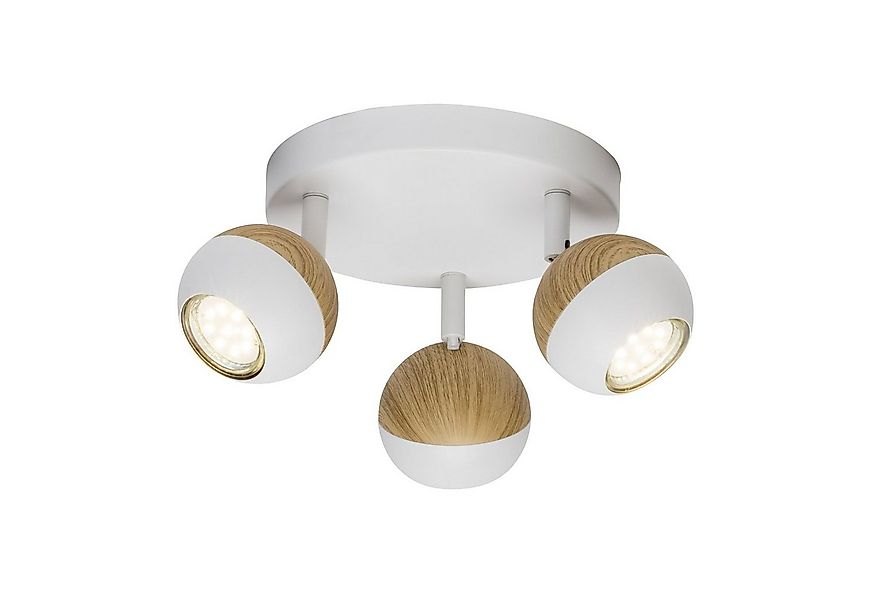 Brilliant Deckenstrahler Scan, LED wechselbar, Warmweiß, LED Spotrondell 3f günstig online kaufen