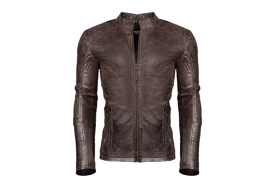 PAULGOS Lederjacke Herren Jacke Übergangsjacke Biker Look 100% Echtleder D3 günstig online kaufen