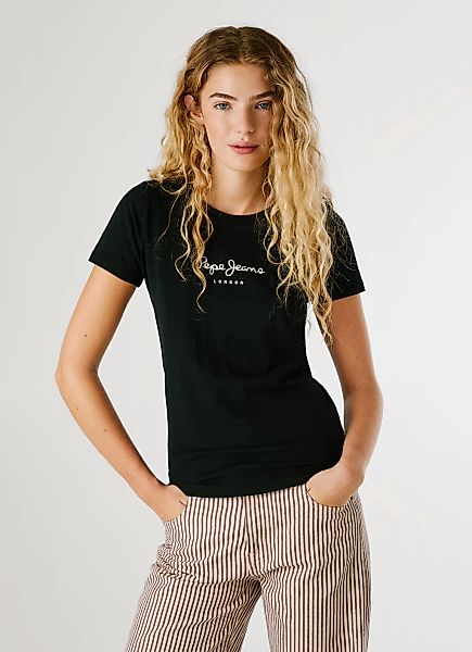 Pepe Jeans T-Shirt "NEW VIRGINIA" mit Logo-Print günstig online kaufen