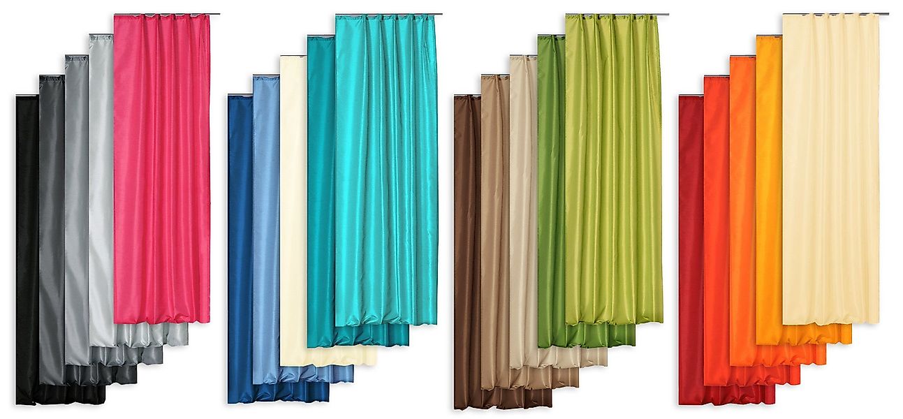 Haus und Deko Gardine Vorhang Kräuselband halbtransparent Wildseiden Optik günstig online kaufen