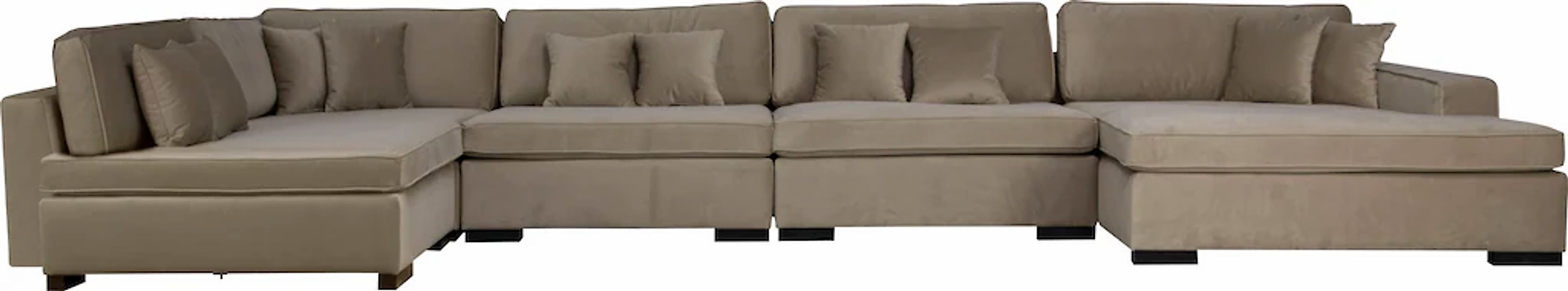 Home affaire Wohnlandschaft "Skara XXL U-Form", Lounge-Sofa XXL mit Federke günstig online kaufen