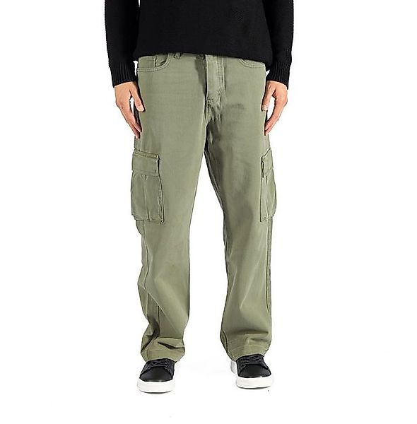 Denim House Cargojeans Herren Baggy Cargo Freizeithose Khaki W32/L32 günstig online kaufen