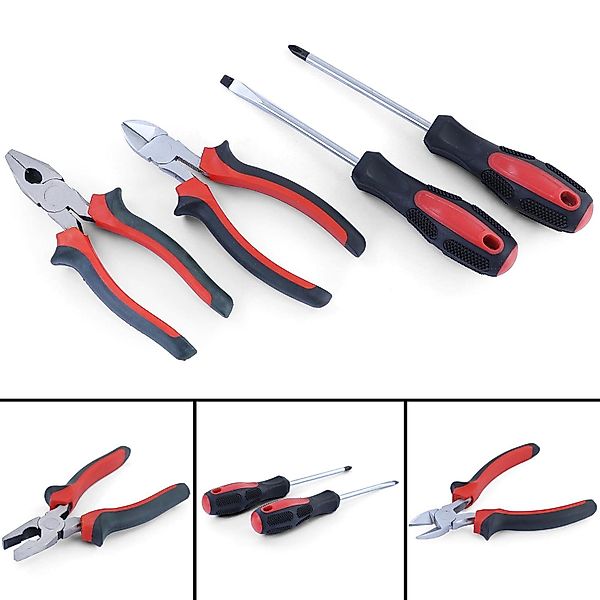 RAMROXX Werkzeugset Seitenschneider Kombizange Schraubendreher Kreuz günstig online kaufen