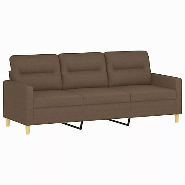 vidaXL Sofa, 3-Sitzer-Sofa Braun 180 cm Stoff günstig online kaufen