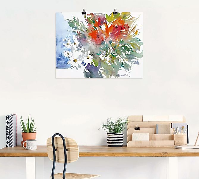 Artland Wandbild "Blumenstrauß II", Blumen, (1 St.), als Leinwandbild, Post günstig online kaufen