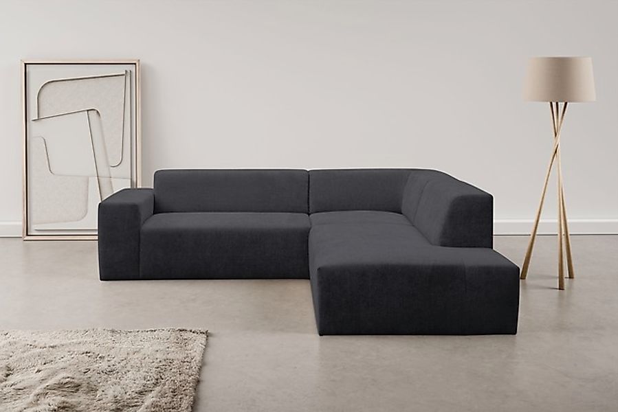 WERK2 Ecksofa »Zeus-M, tolles Sofa mit schönen Details, L-Form«, Curvy Tren günstig online kaufen