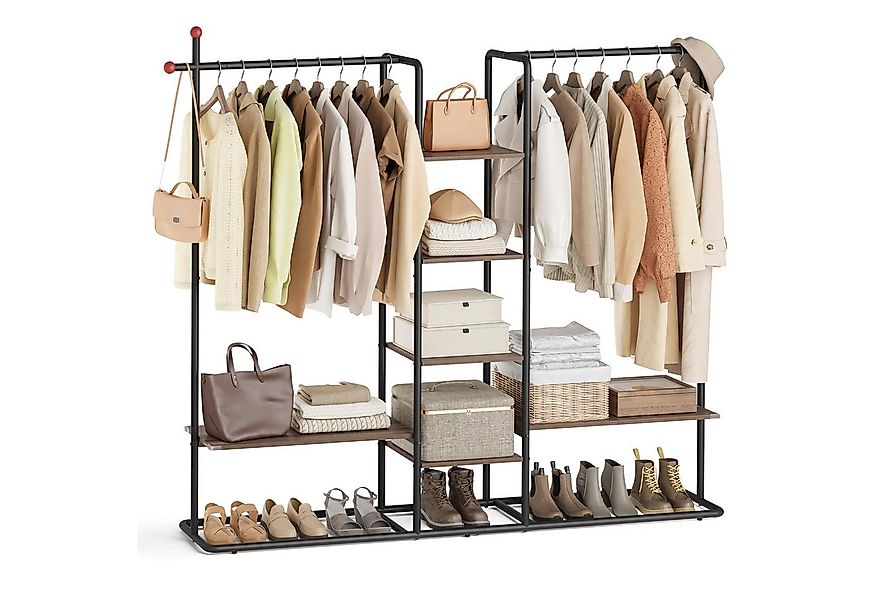 SONGMICS HOME Kleiderständer, Garderobenständer, offener Kleiderschrank, Ha günstig online kaufen