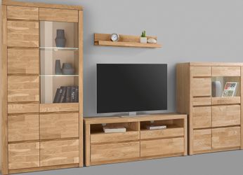 Home affaire Wohnwand "Silkeborg" Set, 4 Stk. tlg. teilmassives Holz günstig online kaufen