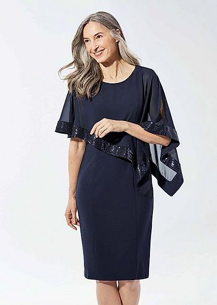 GOLDNER Abendkleid Kleid mit raffiniertem Chiffonüberwurf günstig online kaufen