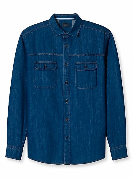 OLYMP Jeanshemd, Langarmhemd, regular fit, Kentkragen günstig online kaufen