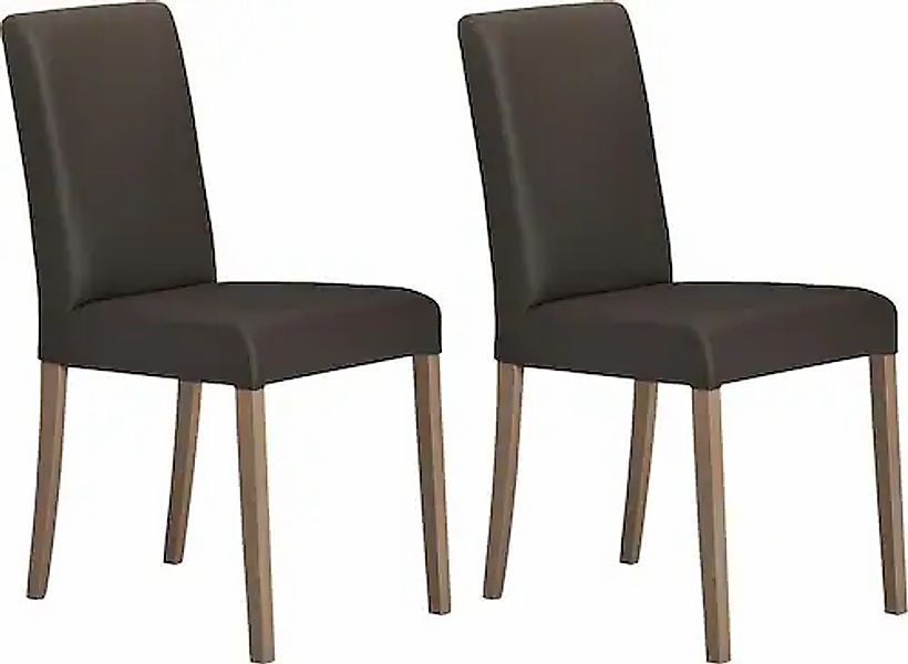 massivline&more 4-Fußstuhl »Sylt«, (Set), 2 St., Kunstleder, Gestell aus Ma günstig online kaufen